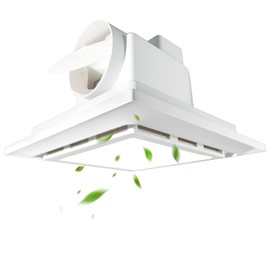 Bathroom Exhaust Fan with Light,1.0 Sones Bathroom Vent Fan with 12W LED Light,120 CFM,9.8x9.8 Mount,4 Inch Duct Quiet Square Fan for Home,Bath Restroom,Hotel,Office