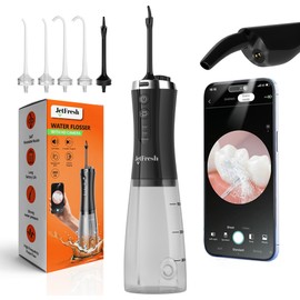 Visual C2 Water Flosser for Teeth Pick with Camera – 350ML Cordless Rechargeable Portable Electric Oral Irrigator Dental Water Flosser Waterproof for Travel and Home for Android and iOS