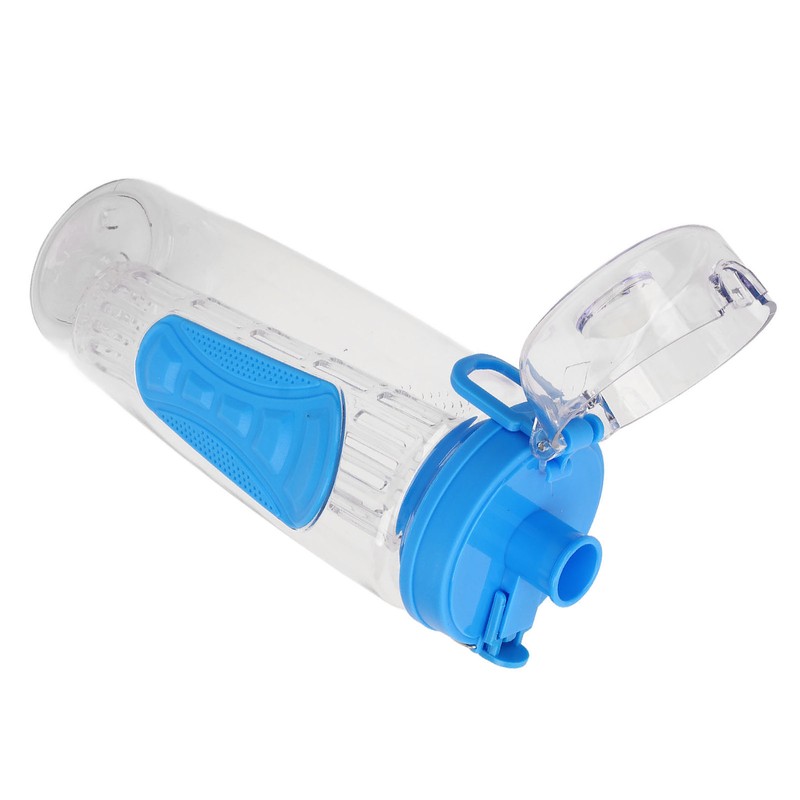 Fruit Infuser Water Bottle Anti Slip Grip Flip Top Lid