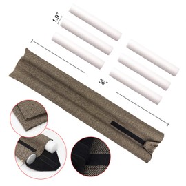 FALIDI Under Door Draft Stopper- Bottom of Door Draft Blocker 36 inch Adjustable（Rayon，Brown）