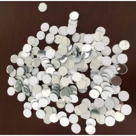 Set of 200pcs Small Round Glass Crafts, Real Glass Mirror Mosaic Tiles (Dia 1x1cm)
