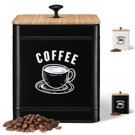 PERFNIQUE Coffee Canister, Airtight Coffee Bean Storage Container, Café Grounds Container, Cafe Jar Cafe Holder, K Cup Holder, Food Storage Container, Farmhouse Kitchen Decor