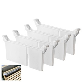 benefitbee 4pcs Langstroth Hive Bee Feeder - Dual Compartment 1.5L Bee Feeder & Water, Anti-Drowning Design for Beekeeping Supplies (White)
