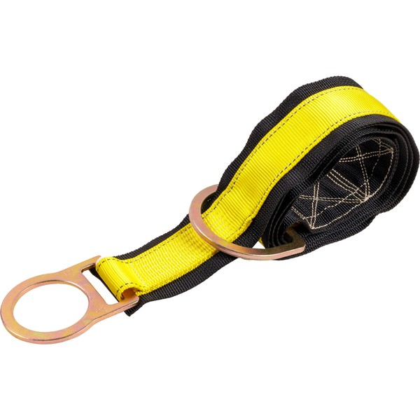Palmer Safety Fall Protection Safety 4' Cross Arm Strap I 3” Wide Pass-through with Large D-Ring and Small D-Ring I ANSI OSHA Anchorage Sling Compliant Fall Arrest System