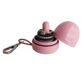 Ring Holder Keychain, Jewelry Organizer and Storage, Portable Waterproof Jewelry Holder, Pill Box Keychain Container, Gym Accessory, and Travel Ring Case (Desert Pink)