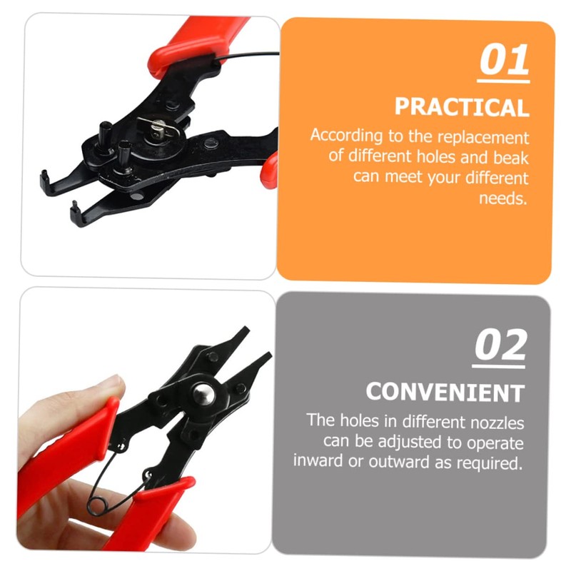 Gadpiparty 1Set Pliers Set Interchangeable Jaw Tool for Automotive Plumbing