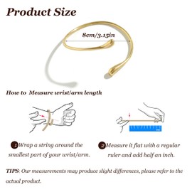 YANCHUN Arm Cuff Layered Bracelet Adjustable Upper Arm Cuff Bangle Gold Jewelry Gifts for Women Boho Summer Beach Essentials