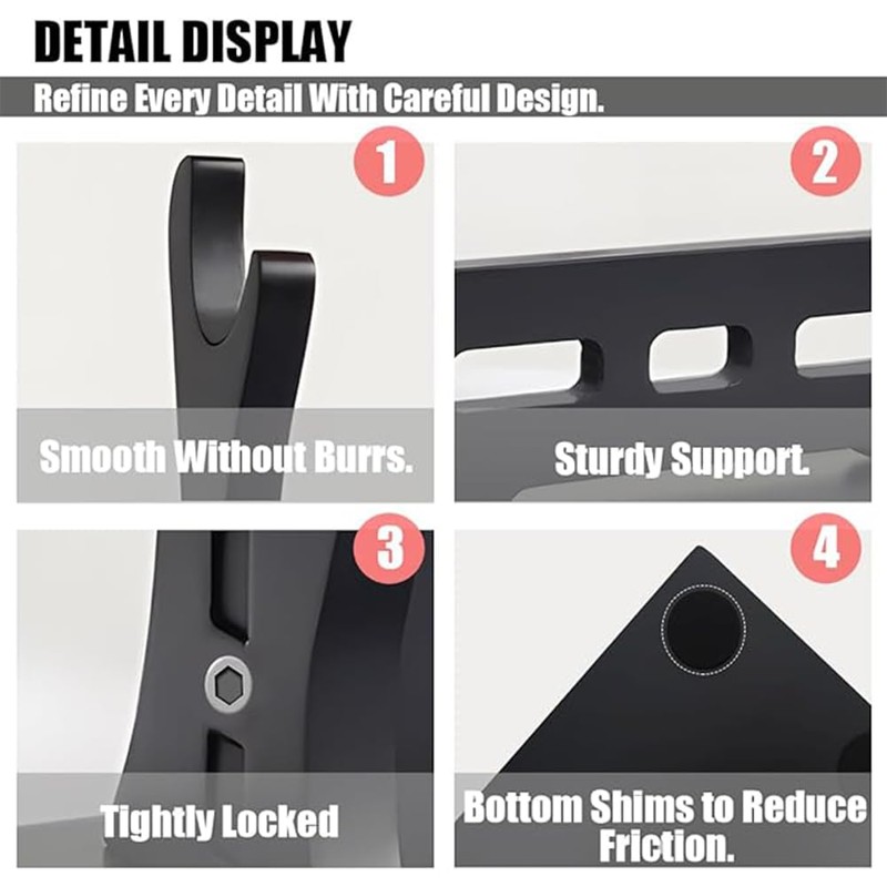 5 Tier Sword Stand Display Sword Rack Stand, Black Katana