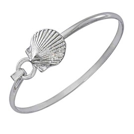 Cape Cod Jewelry-CCJ Scallop Shell Clam Bracelet Sea Life Latch Cuff