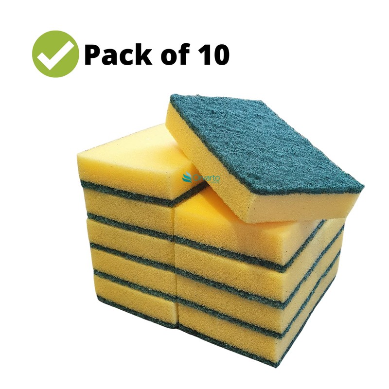 10 x Large Sponge Scourers 14 x 9cm. Heavy Duty