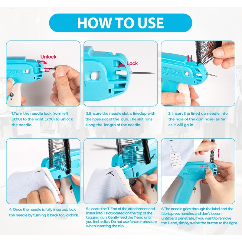 1Plusselect Clothes Tagging Gun, Pricing Gun with Labels, Standard Retail