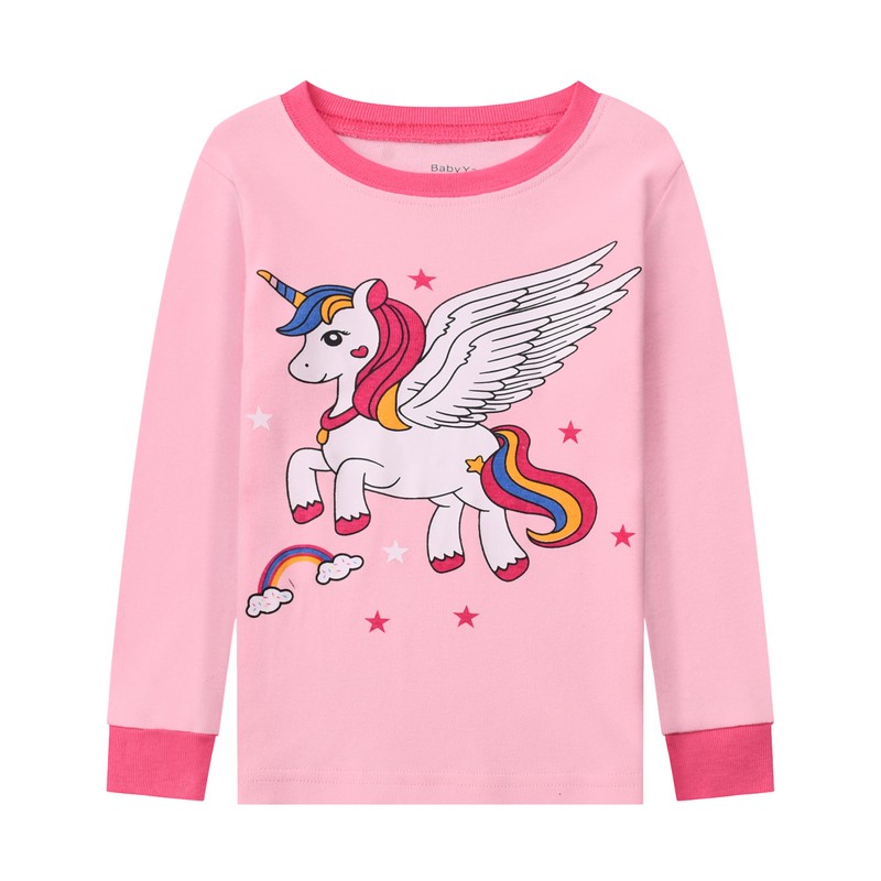 BabyYay Unicorn Pajamas for Girls - Cute Cartoon Cotton PJs,