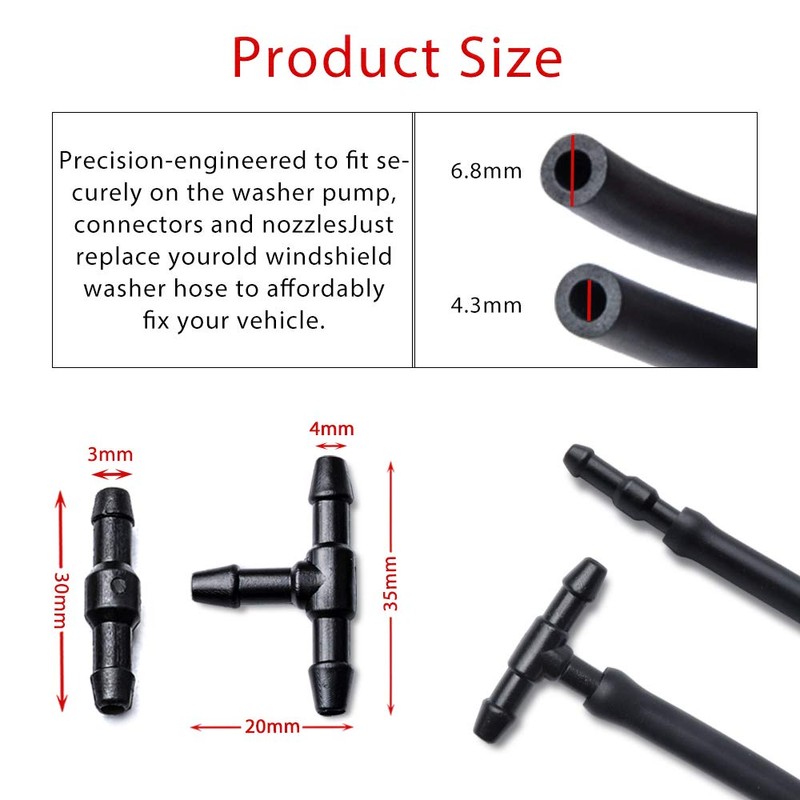 Windshield Washer Nozzles Kit, Replacement for 08-12 Jeep Liberty, 06-10