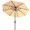 SAFAVIEH Outdoor Collection Athens Yellow Inside Out Striped 9FT Crank