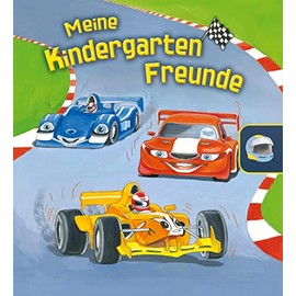 Meine Kindergarten-Freunde (Rennautos): Eintragbuch, Freundebuch mit Magnetverschluss für Kindergartenkinder ab 3 Jahren