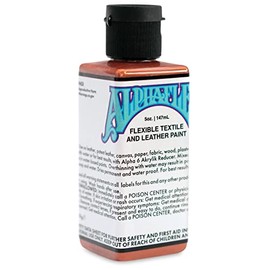 AlphaFlex Metallic Crimson Paint – Flexible Acrylic for Leather, Textiles & Custom Designs, Durable & Vibrant, 5 oz
