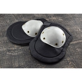 SE Black and Grey Knee Pads with Plastic Caps (2 PC.) - GP322KPB