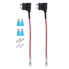 X AUTOHAUX 2 Set 32V Standard Fuse Adapter Tap Fuse Kit with 15A Blade Style Fuse for Cars Boats