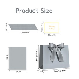 JMANNI Gift Bags, 1PCS Gift Bags Large with Ribbon and 1 Greeting Cards 2 Tissue Paper, Portable Paper Gift Bag with Handles, Birthday Gift Bags,Present Bags for Wedding Party Mothers Day