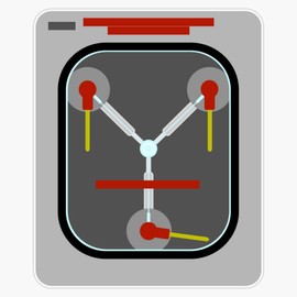 EMC Graphics Flux Capacitor - Back to The Future Vinyl Waterproof Sticker Decal Car Laptop Wall Window Bumper Sticker 5"