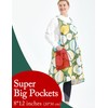APRONNER Big Plus Size Aprons for Women with Pockets Cotton