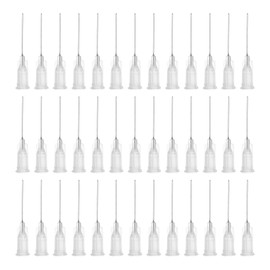 QUARKZMAN Industrial Blunt Tip Cannula 27G 1 Inch Length with Luer Lock Screw Connection, Dispensing Cannula for Liquid Glue Gun, 40 Pieces (Transparent)