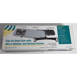 Echomaster Clip-on Dash Cam With Mirror Monitor And Backup Camera- Brand New