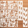 DPKOW Christmas Elf Stencils for Painting Crafts Reusable, Shoes Elf