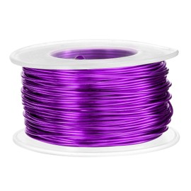 sourcing map 18 Gauge Aluminum Craft Wire 1.0mm 98.5ft Flexible Bendable Anodized Metal Jewelry Sculpting Wire for Jewelry Making Modelling Craft DIY, Purple