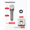 Abahub SUP - Tornillo de aleta de acero inoxidable 316,