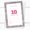 Olivia Samuel 20 x 10th Birthday Party Invitations from Pink