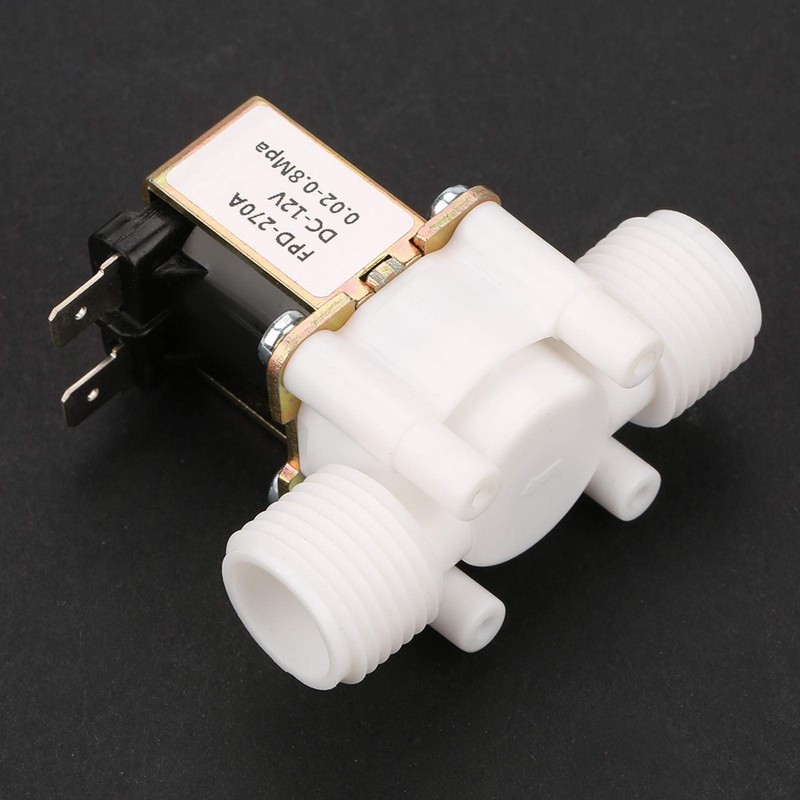 FPD-270A G1/2" NC Normally Closed Solenoid Water Valve, Plastic Solenoid