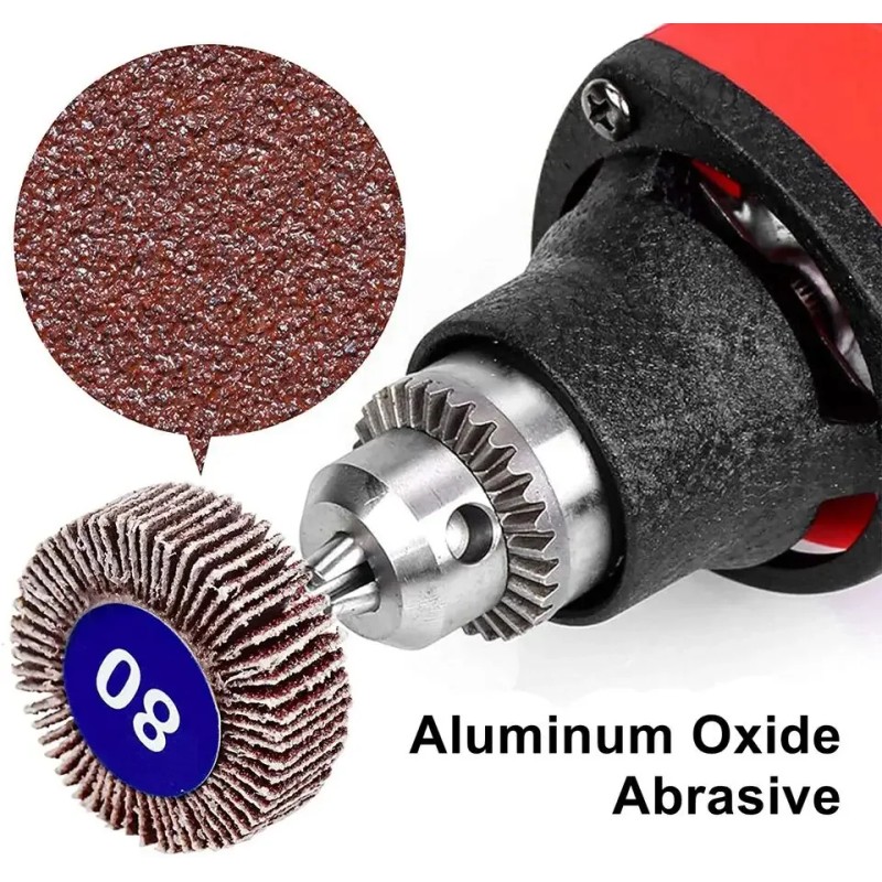 5Pcs Flap Wheel Set for Dremel Rotary Tool Die Grinder