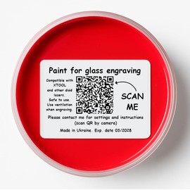 Laser Marking Paint for Glass Etching - 185 grams Permanent Engraving Spray Paint for any type of Glass(only) - Compatible only with Diode Lasers