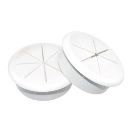 Aifeier ET 2-3/8 Inch (60mm) Flexible Desk Grommets Wire Cord Hole Cover Cable Organizer for Desktop Equipment Wiring Management and Protection White