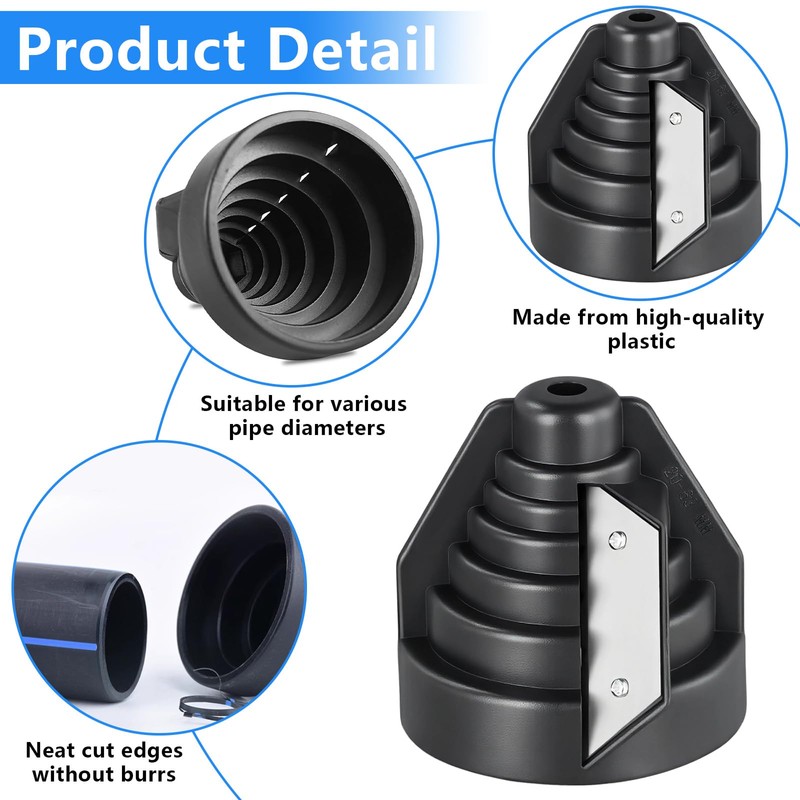 TTYSHIP Plastic Pipe Chamfer Tool, Pipe Deburring Tool for 20-63