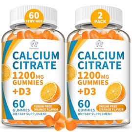 (2 Pack) Calcium Citrate Gummies 1200 mg with VD3
