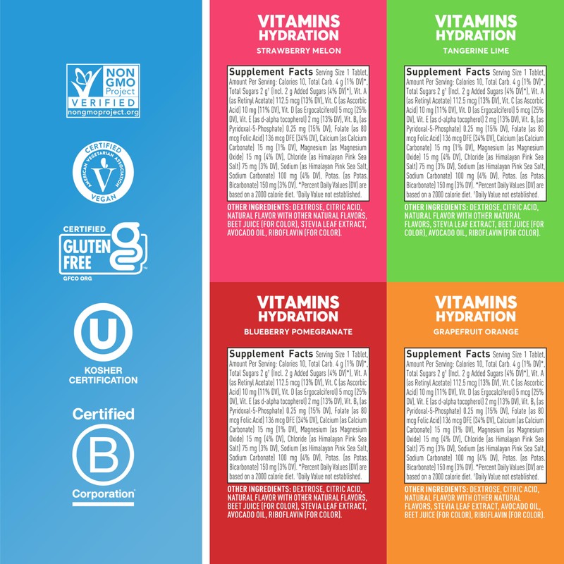 Nuun Vitamins Electrolyte Tablets with Vitamin D, C, E, A,