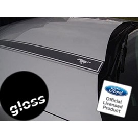 Decal Mods Hood Spears Cowl Compatible with Ford Mustang Stripe Graphic Decal Sticker Package -LOD Black (Gloss) -CB (fits 2010-2012) [Set of 2]
