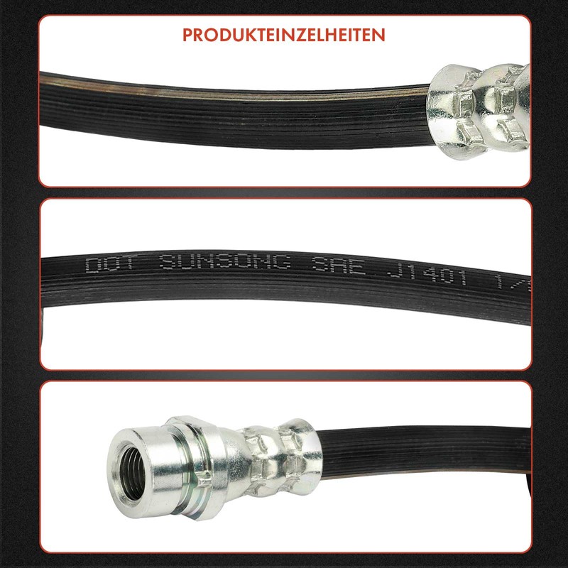 Frankberg 2 x Rear Brake Hose Compatible with Mondeo III