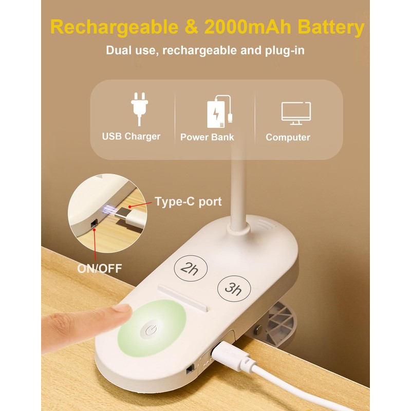 SZOKLED Red Light Reading Lights for Books in Bed, Clip
