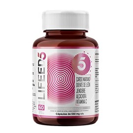 LIFEED Cardo Mariano  Diente de León, Envase que contiene 60 Cápsulas  Rinde 60 días de suministro por envase. Contiene vitamina C y cúrcuma. Ver...  