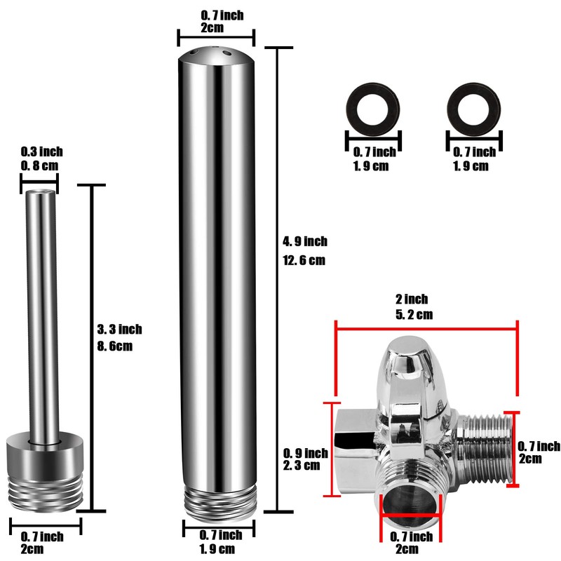 4 Pack Shower Enema System, VONDERSO 6-Foot Stainless Steel Shower