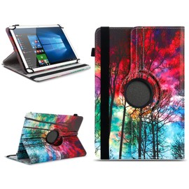 NAUC Robust Universal Case 10 10.1 10.2 10.3 10.4 10.5 10.6 10.8 11 Inch Tablet Protective Case Faux Leather Case Stand Extra 360° Rotatable Colours: Motif 20