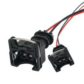 Gautory - Conector inyector de combustible con arnés de cables EV1 OBD1 enchufe de cable con clip de empalme cortado, 8 unidades