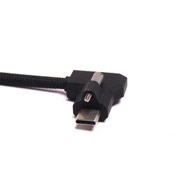 XLCS Locking EVF Cable for Blackmagic Pyxis and URSA Cine 12K - USB-C 3.1/3.2-20Gbps - 100W Power - Secure Lock - High-Speed Pyxis Monitor Cable - Durable and Reliable (30cm/12) - Black