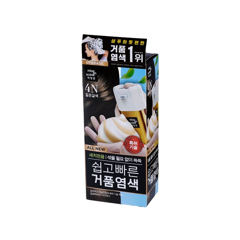 Mise-en-scène 미쟝센 올뉴 쉽고빠른거품염색 (4N짙은갈색) Mise en Scène All New