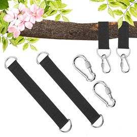 Exsbtay Set of 2 swing attachments, hammock attachment, swing suspension, and D-rings for swing hammocks, perfect for tree swing seat, hammock