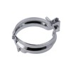 Auspuffhalteschelle hinten, breit, 2-teilig, verchromt - für Simson S50, S51,