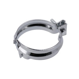 Auspuffhalteschelle hinten, breit, 2-teilig, verchromt - für Simson S50, S51, S70, S53, S83, SR50, SR80,